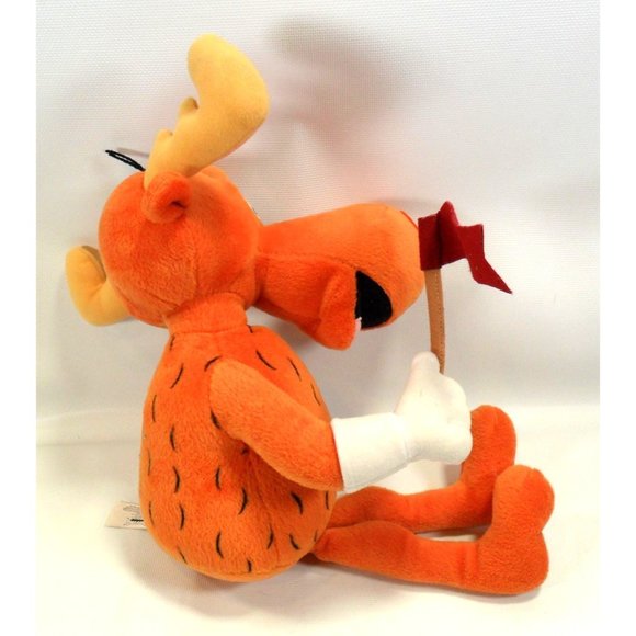 Y2K STUFFINS 9" Rocky and Bullwinkle 9" BULLWINKLE J. MOOSE Plush Wossamotta U. - Picture 4 of 8